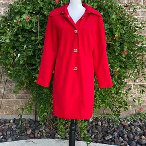 London Fog Raincoat Red hooded small